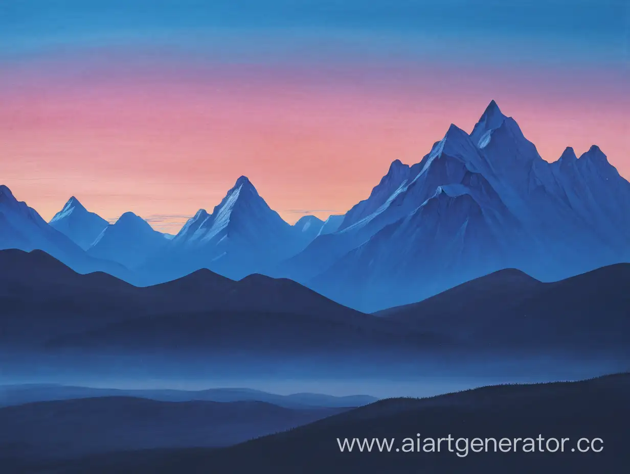 Serene-Sunset-Over-Blue-Mountain-Peaks