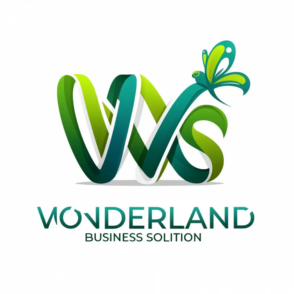 a logo design,with the text "Wonderland Business Solution", main symbol:Attractive green color with text "WBS",Moderate,be used in Retail industry,clear background