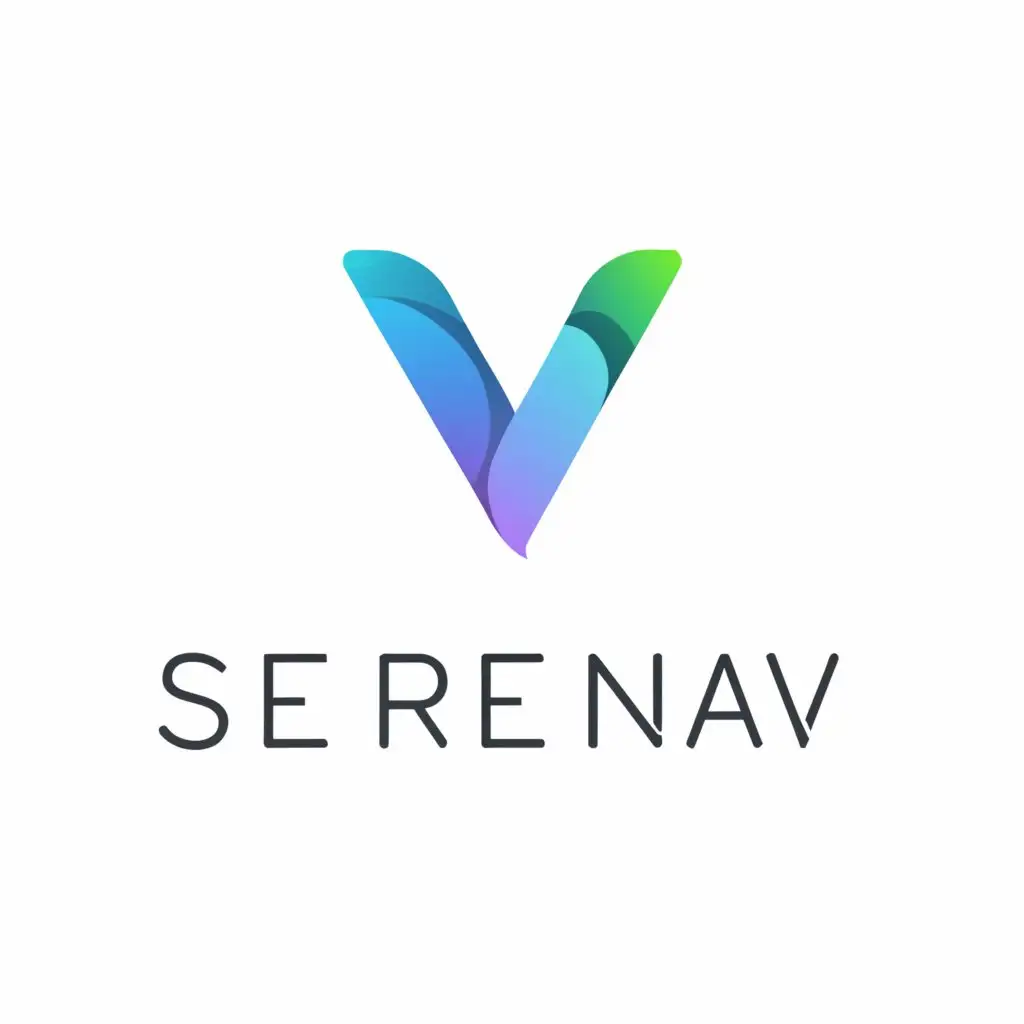 a logo design,with the text "SerenaV", main symbol:V,Moderate,clear background
