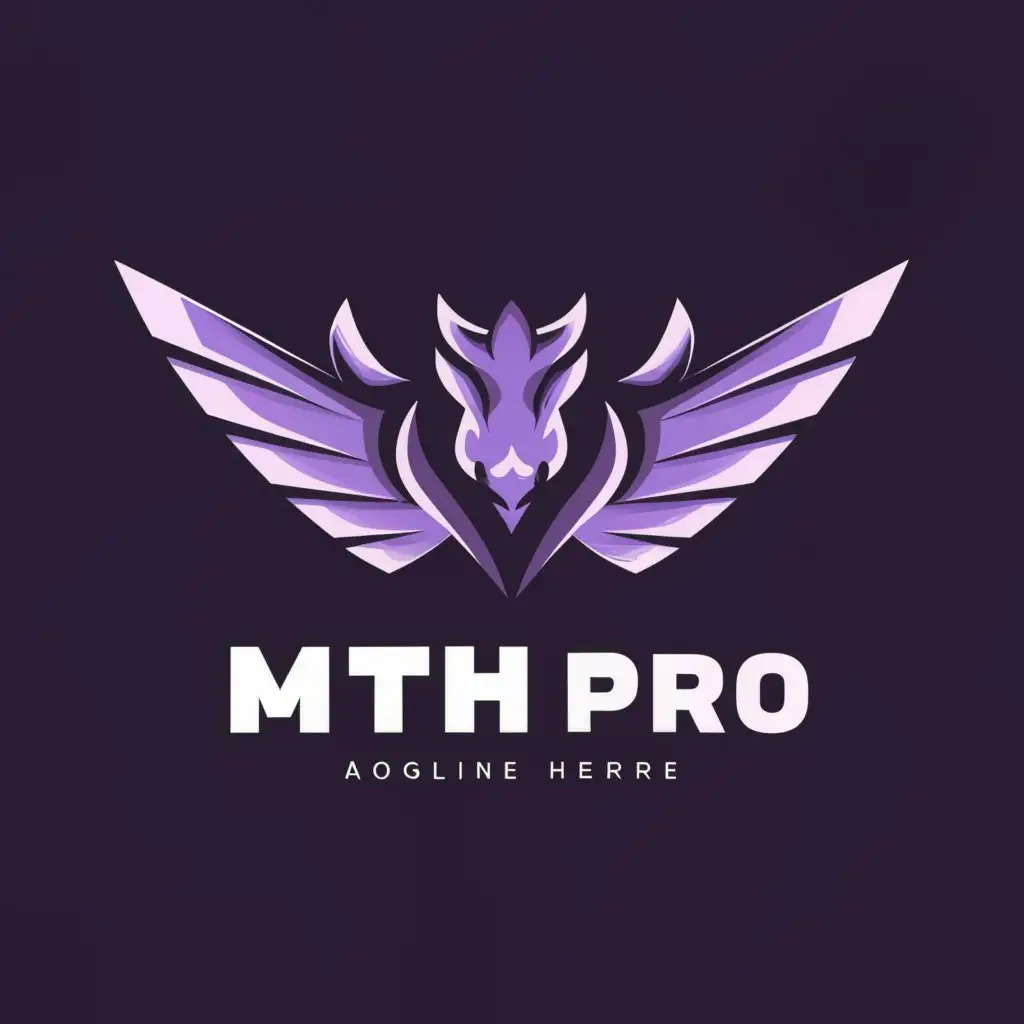 a logo design,with the text "mthpro", main symbol:a mythic dragon in violet and dark colors.,Moderate,be used in Technology industry,clear background