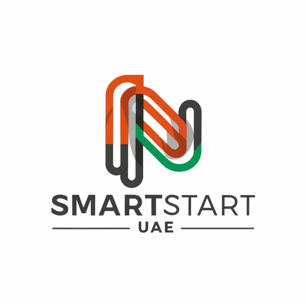 a logo design,with the text "SMART-START -UAE", main symbol:UAE,Minimalistic,be used in Internet industry,clear background