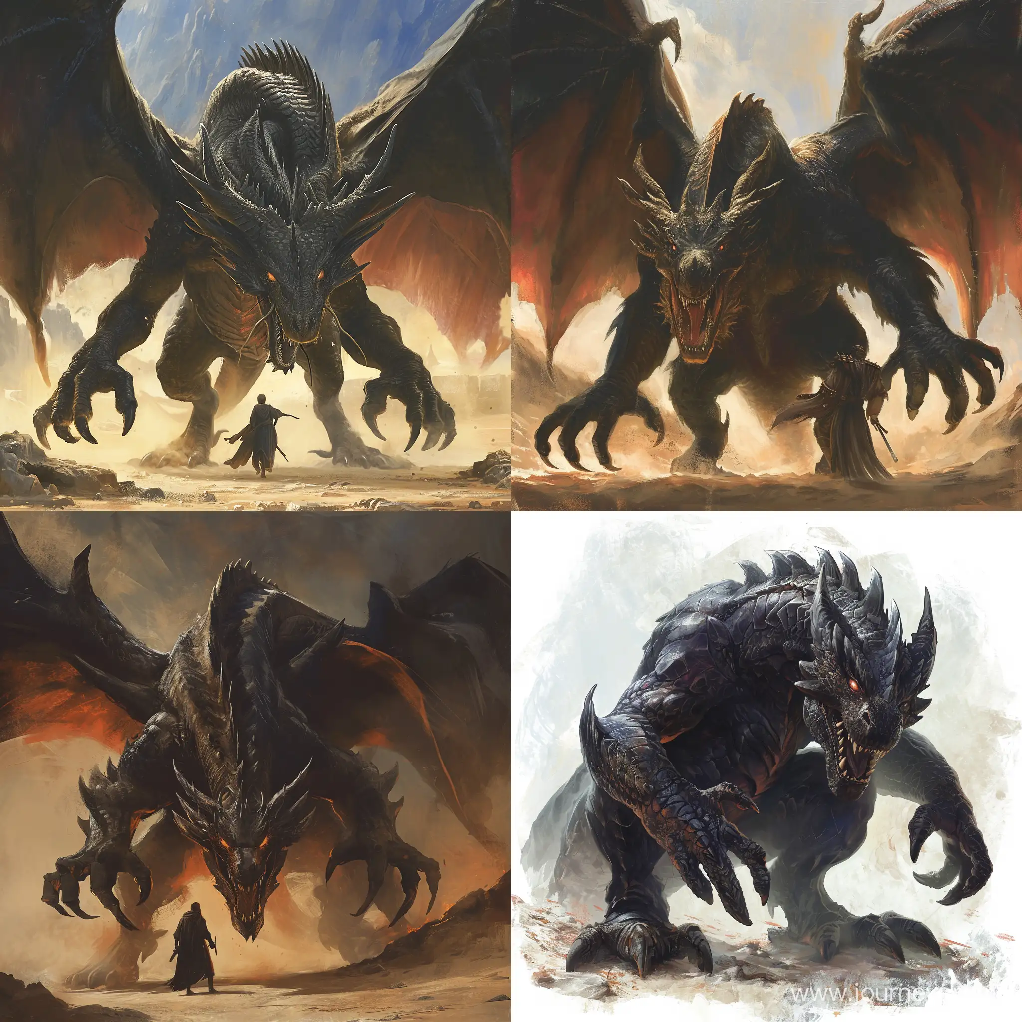 Majestic-CrimsonBlack-Dragon-with-Wisdom-in-Amber-Eyes