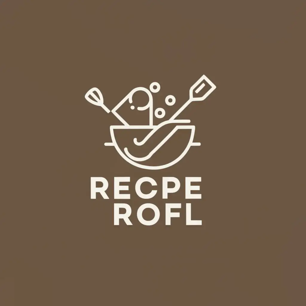 a logo design,with the text "recipe rofl", main symbol:kitchen,Moderate,be used in Restaurant industry,clear background