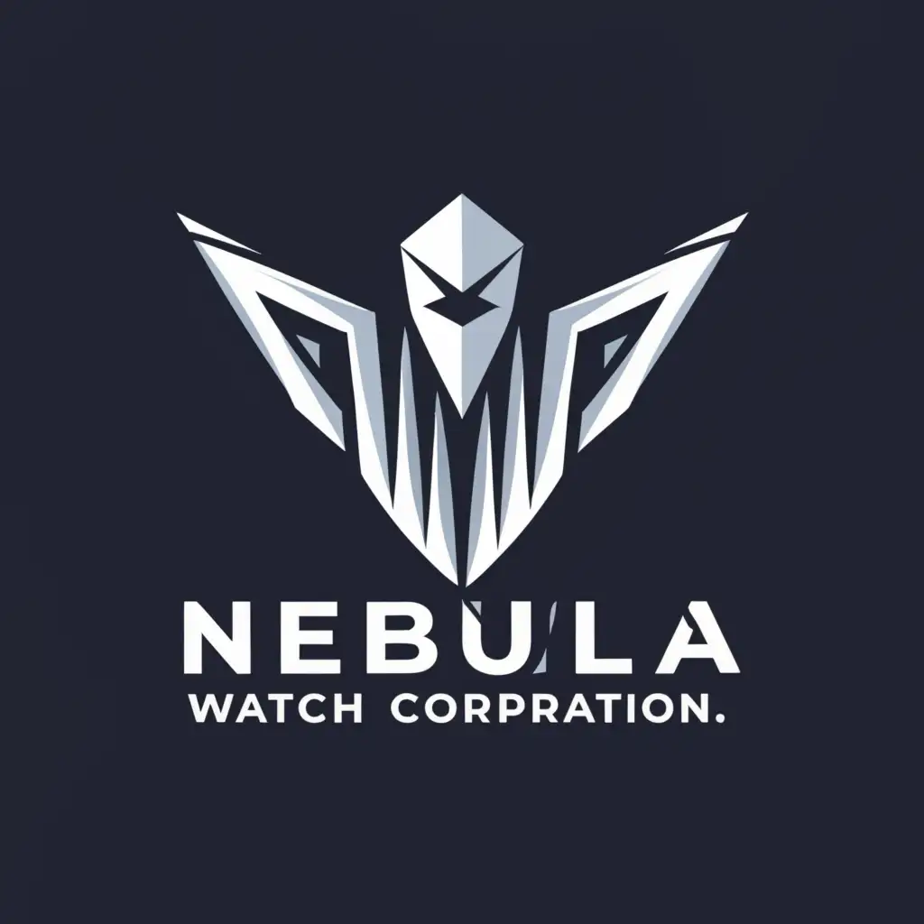 LOGO-Design-For-Nebula-Watch-Corporation-Striking-Hawk-Symbol-on-a-Sleek-Background