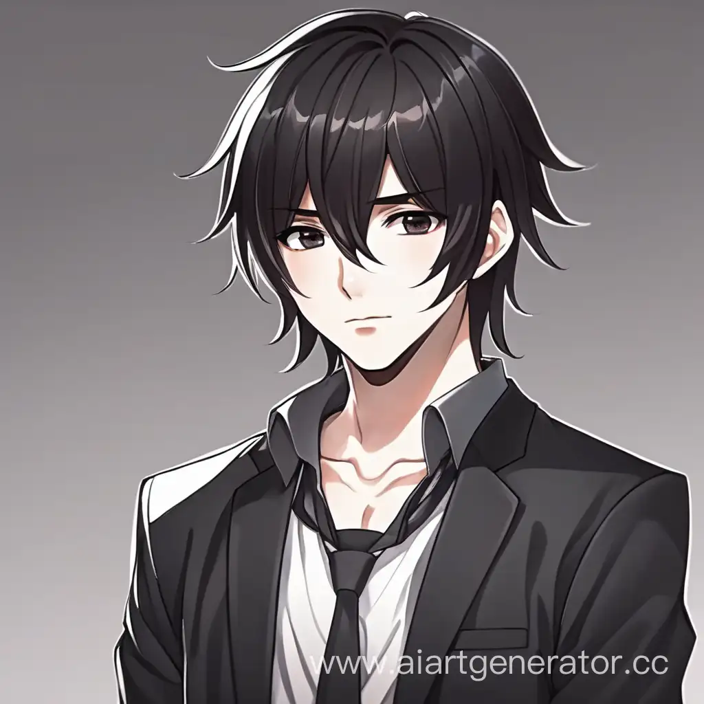 Adorable-DarkHaired-Anime-Guy-with-Irresistible-Charm