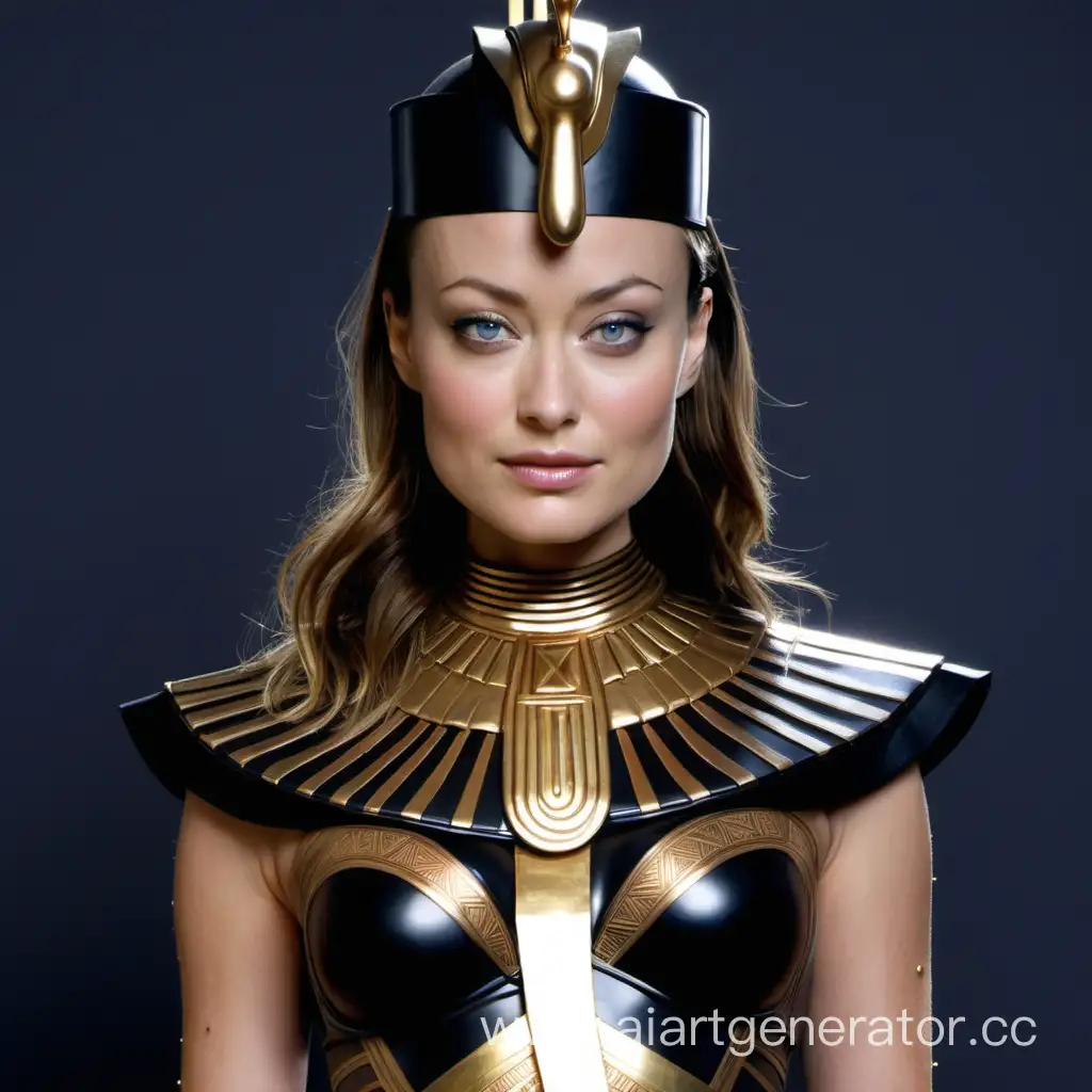 olivia wilde wearing a latex egyptian princess costume 