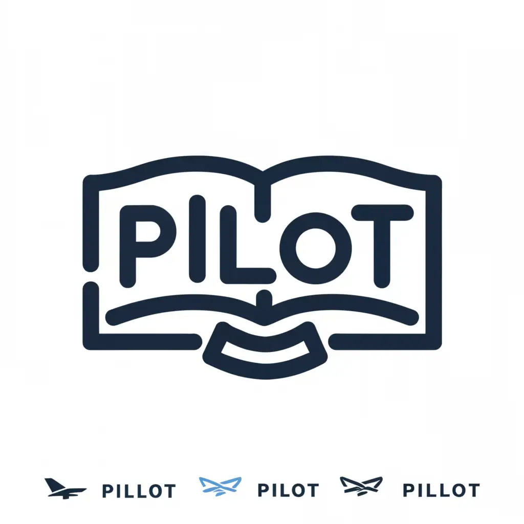 a logo design, with the text 'pilot', main symbol: plan/book, Moderate, be used in Education industry, clear background
