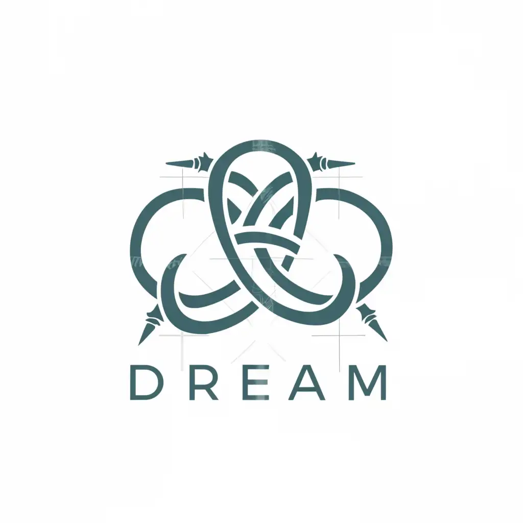 LOGO-Design-For-Dream-Tranquil-Clouds-and-Spear-Motif-on-Clear-Background