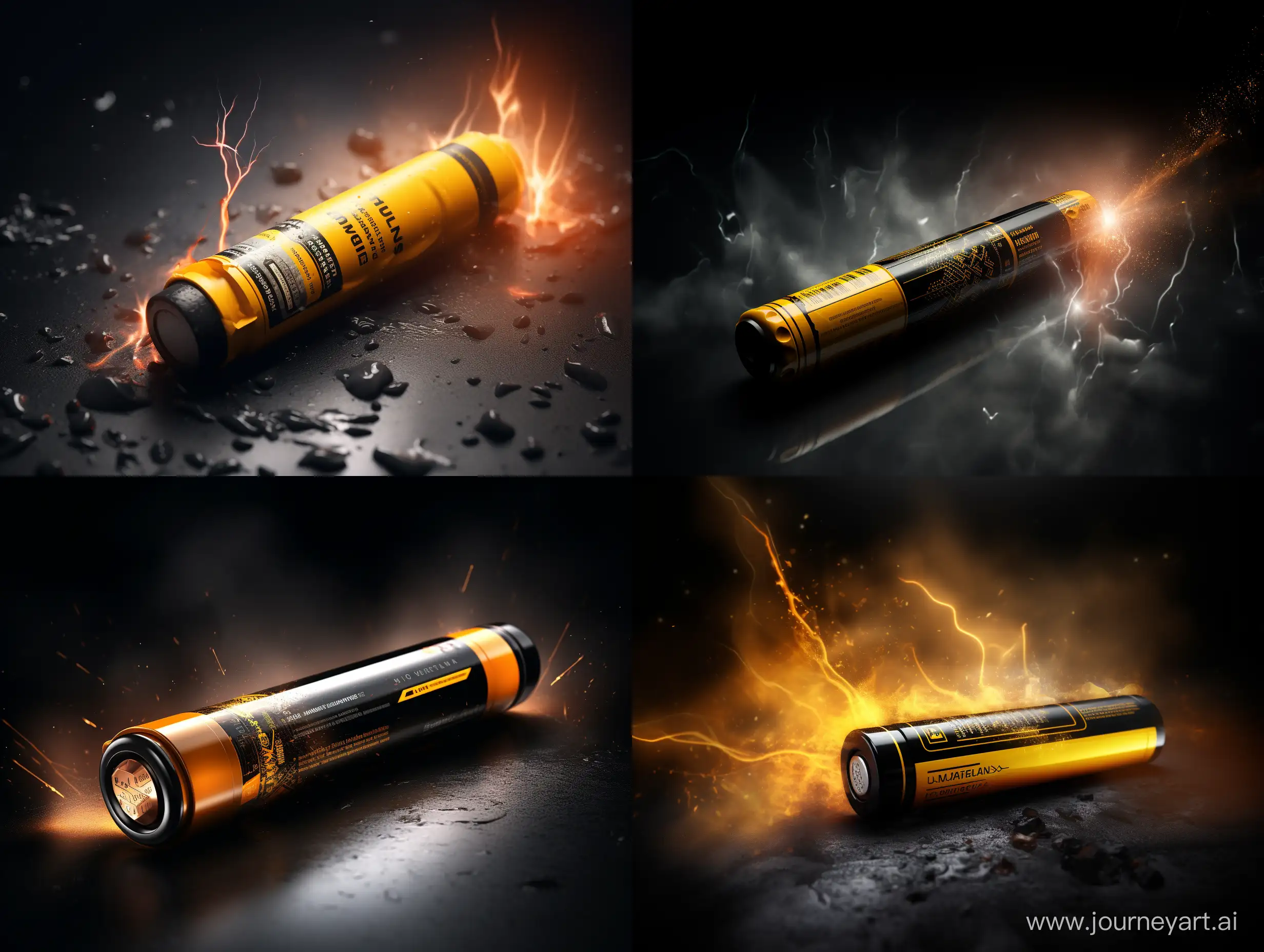 HighPowered-and-Economical-AA-Battery-with-Dynamic-Yellow-Lightning-Flashes