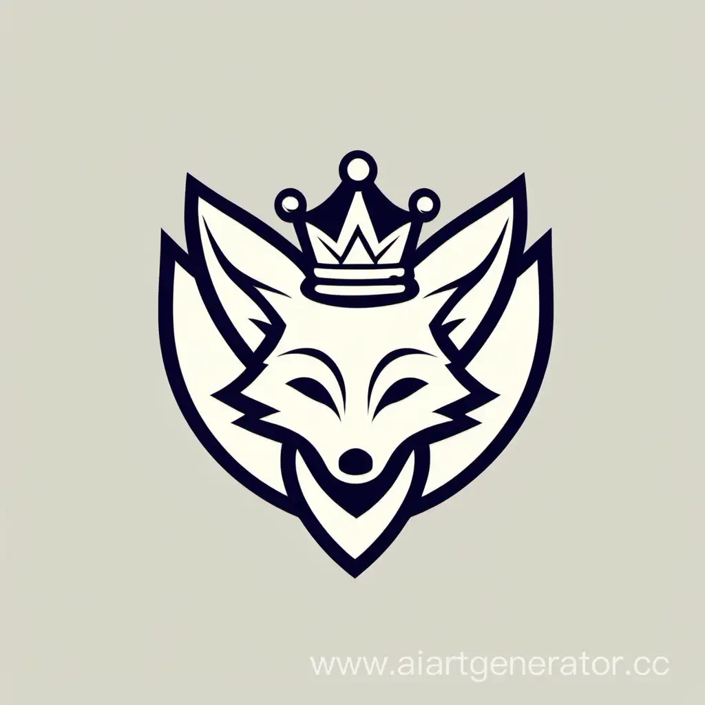 Minimalist-Team-of-Four-Foxes-Crown-Logo