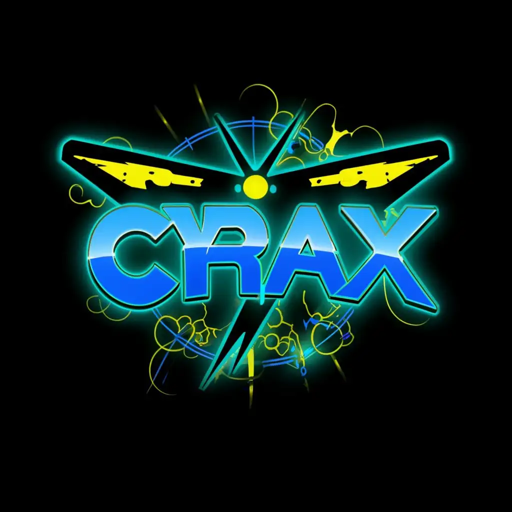 logo, shooting star, rocket league. blue, stars circling the word cyrax, with the text "CYRAX", typography