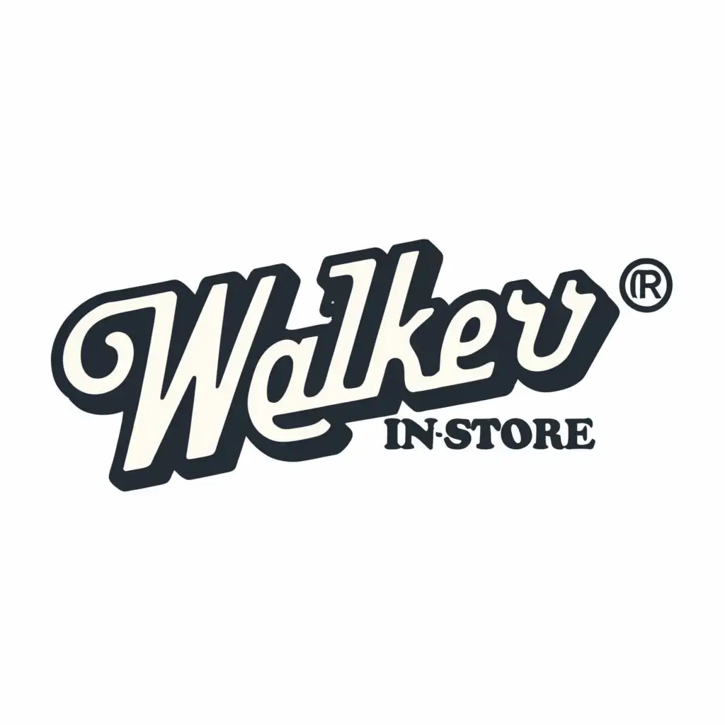 logo, WALKER, with the text "WALKER IN-STORE", typography