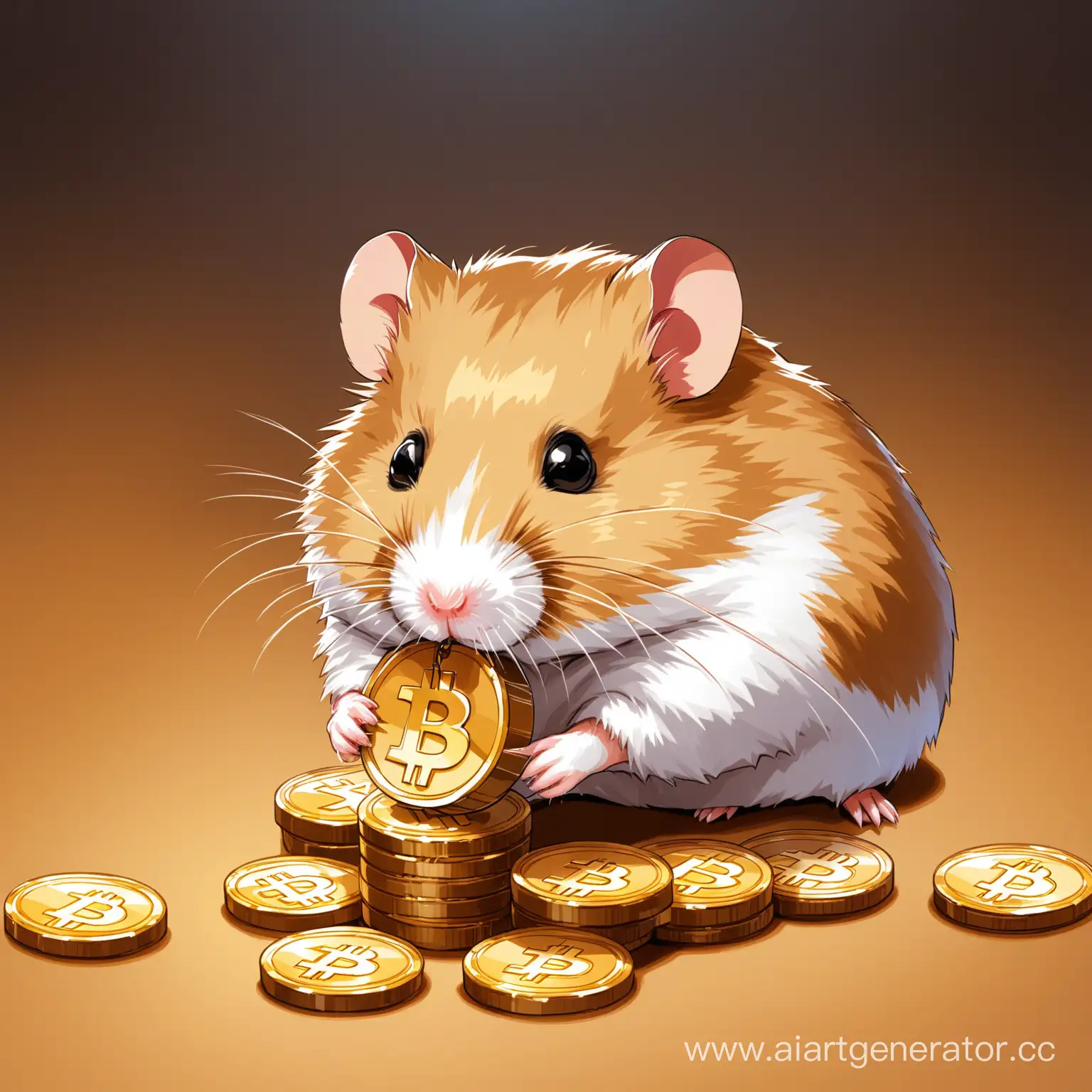 a hamster strangled by cryptocurrency
