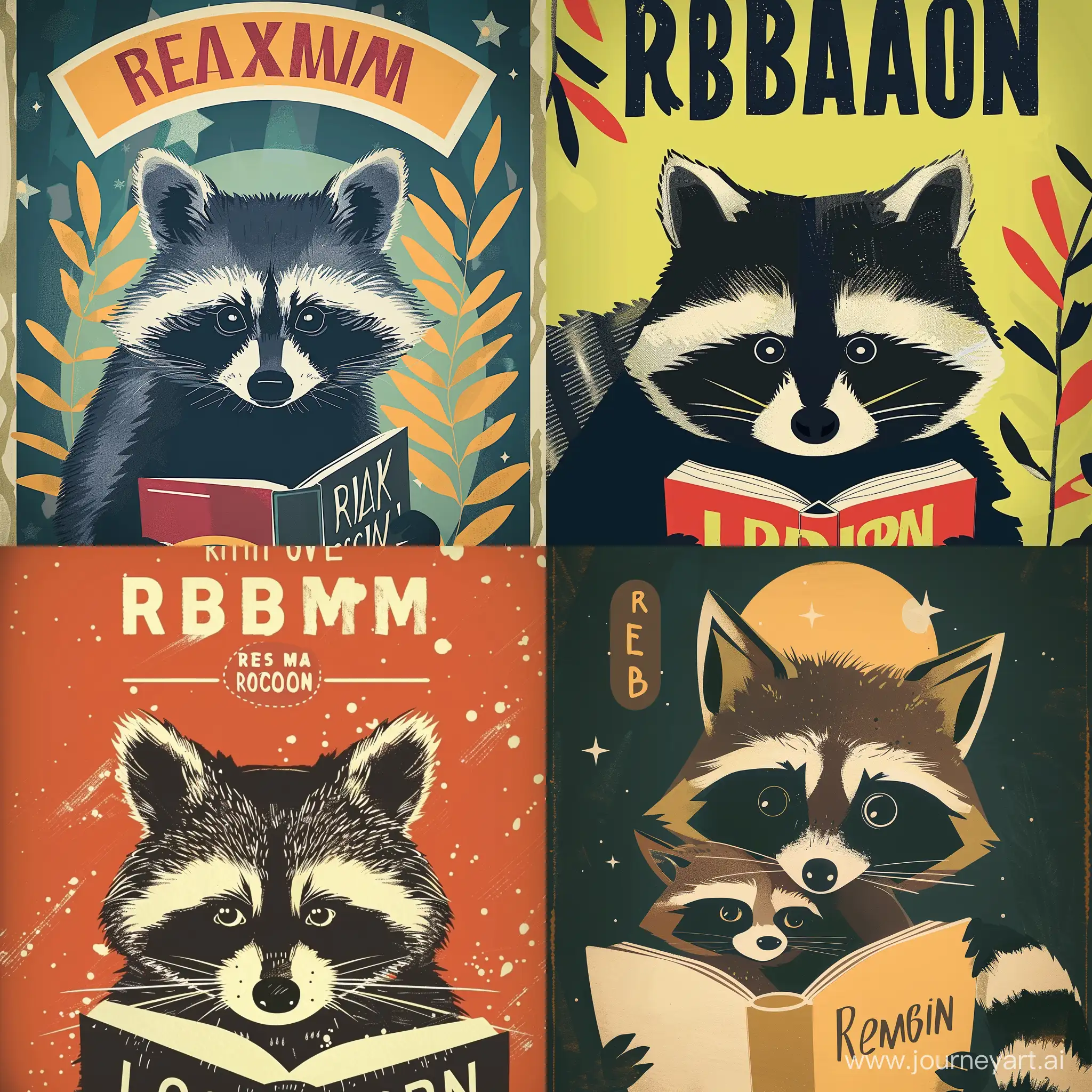 California-Elementary-School-Reading-Contest-Poster-with-Raccoon-Mascot