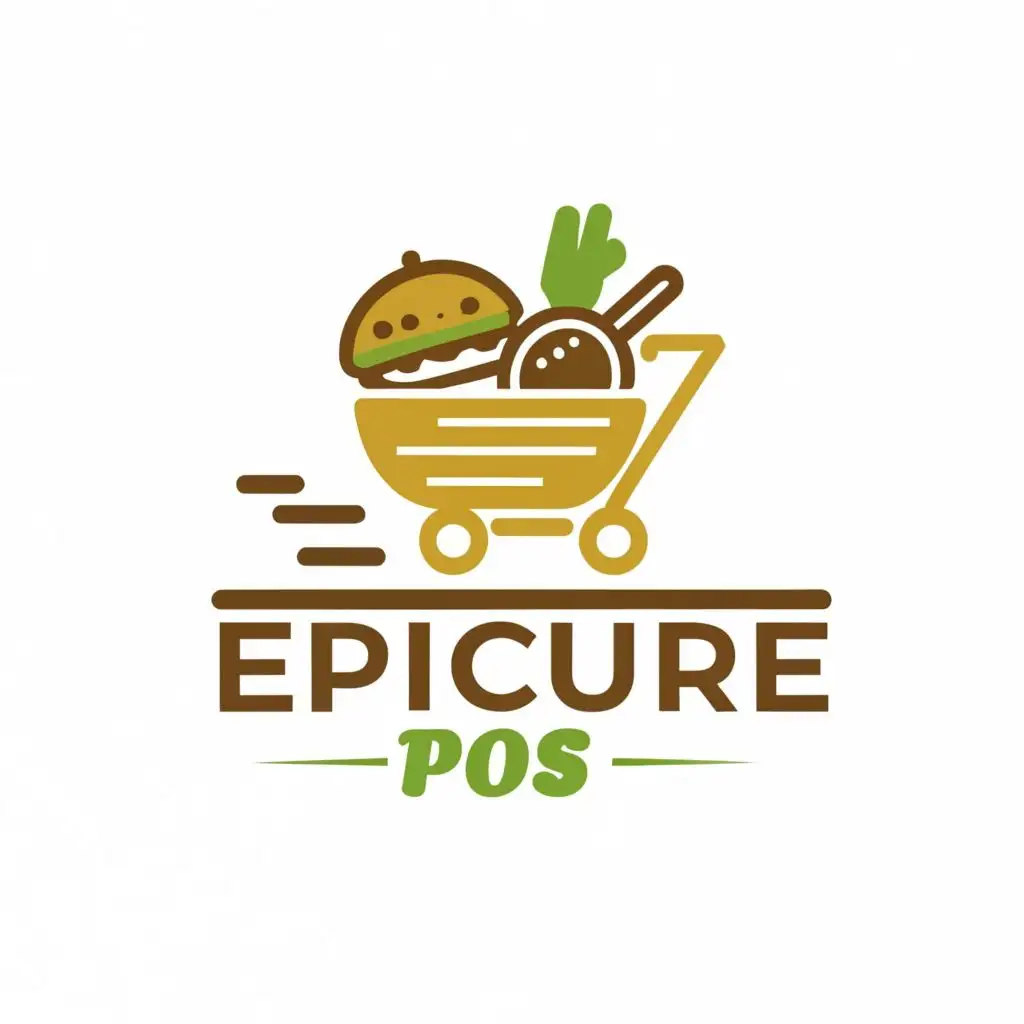 LOGO-Design-For-Epicure-POS-Gastronomic-Delight-on-Wheels-with-Elegant-Typography