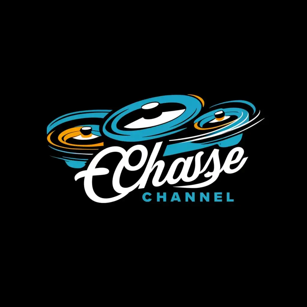 logo, FPV, with the text "@Chase_Channel", typography