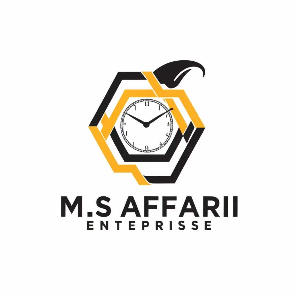 a logo design,with the text "M.S Afari Enterprise", main symbol:Time ,complex,be used in Retail industry,clear background
