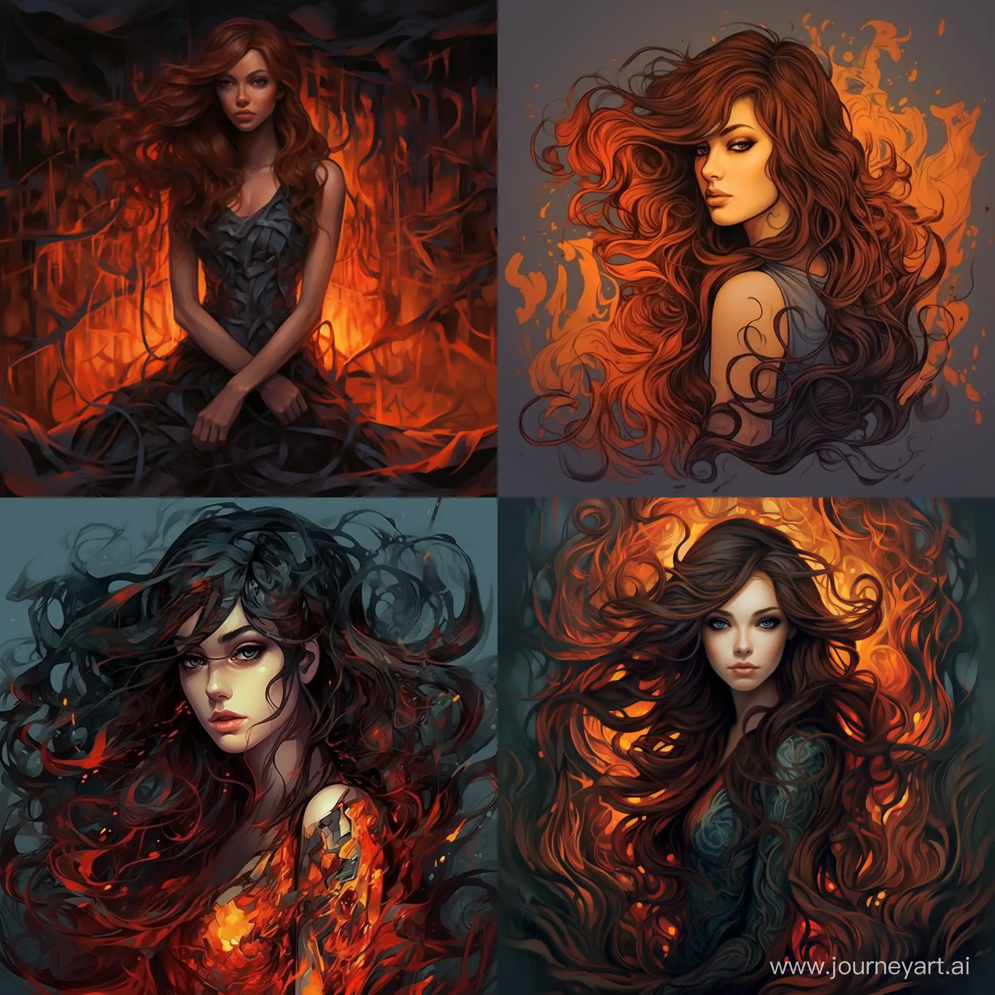 Enchanting-Woman-Embracing-Mandy-Flames-in-Captivating-11-Art