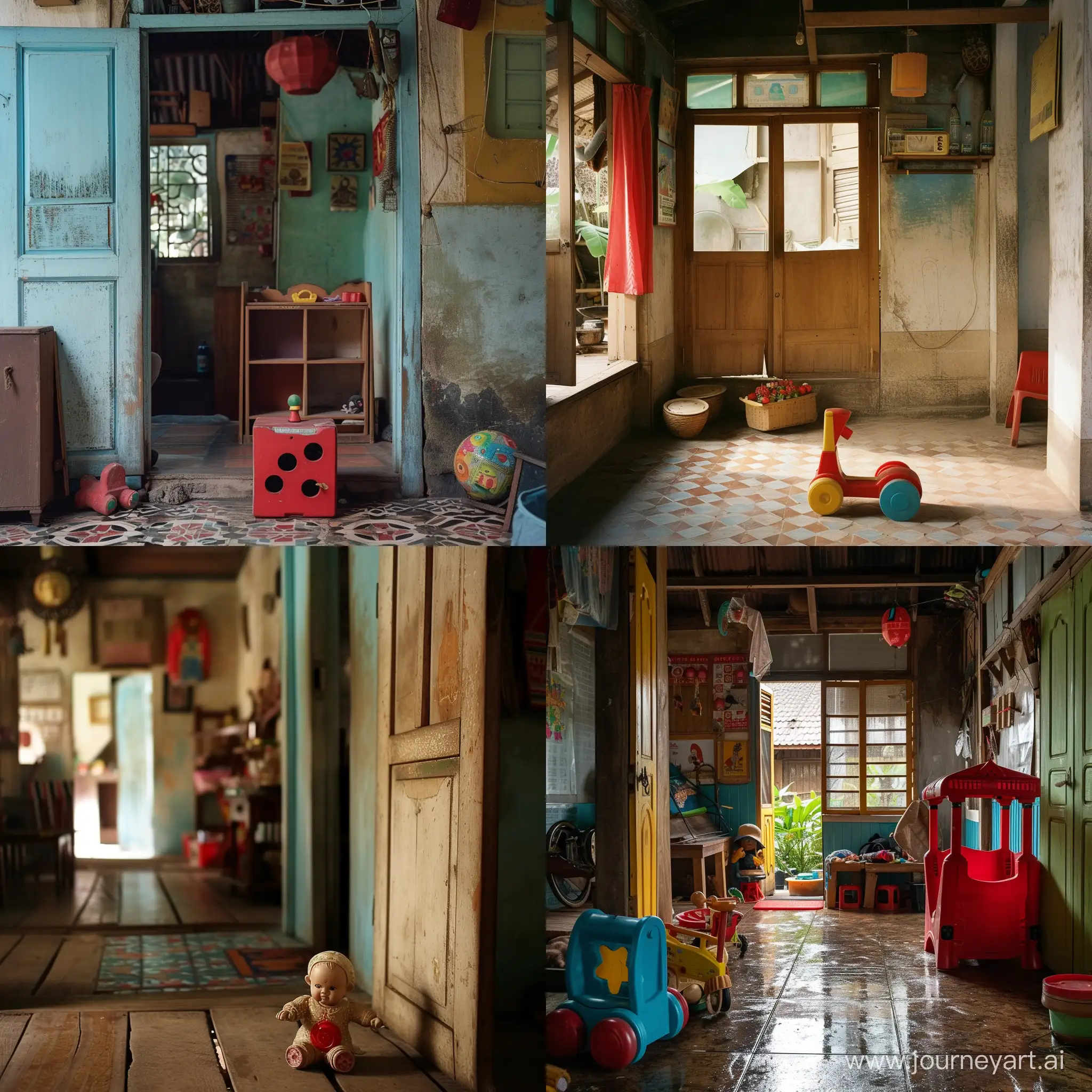 a children's toy in an Indonesian house