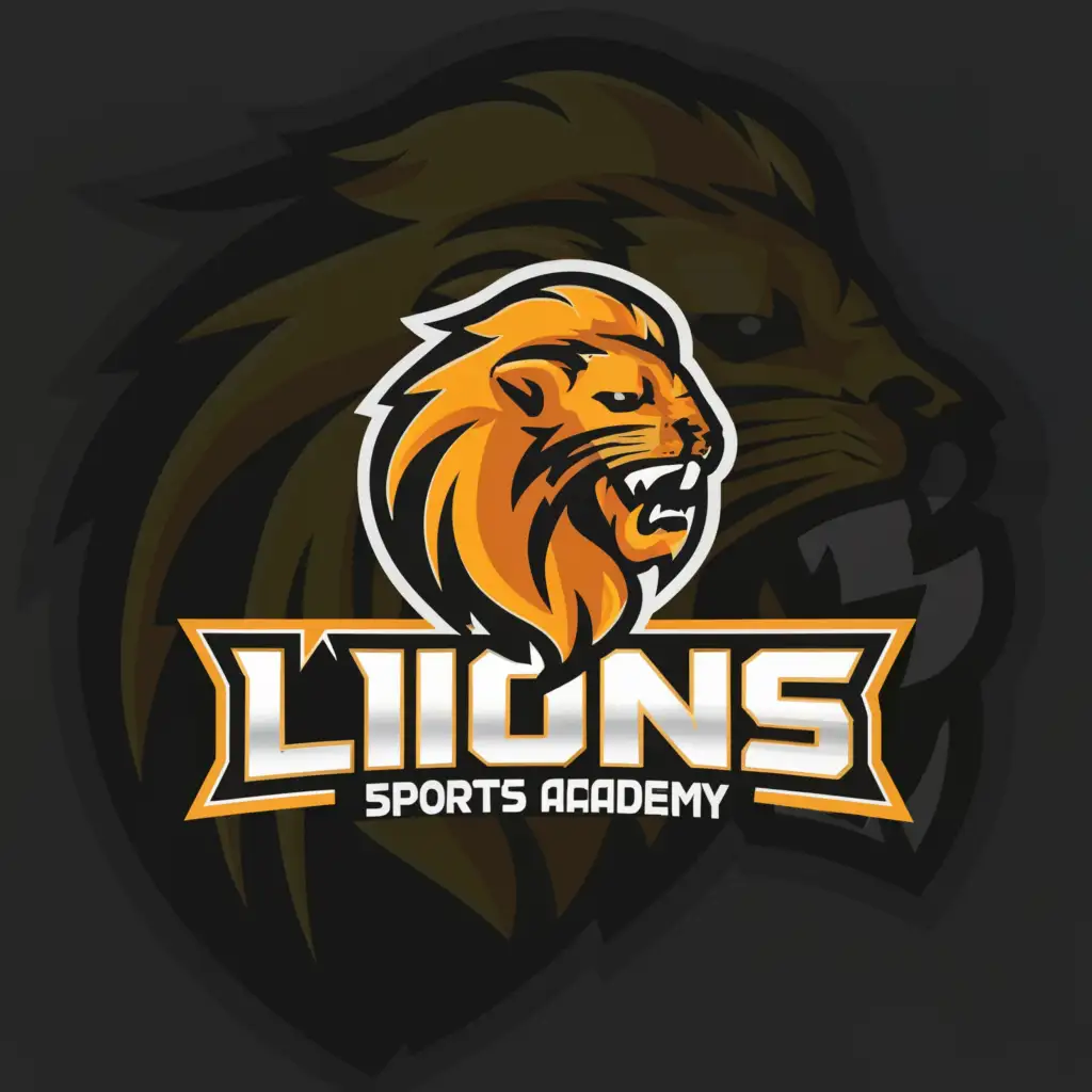 a logo design,with the text "lions sports academy", main symbol:lion,Moderate,clear background