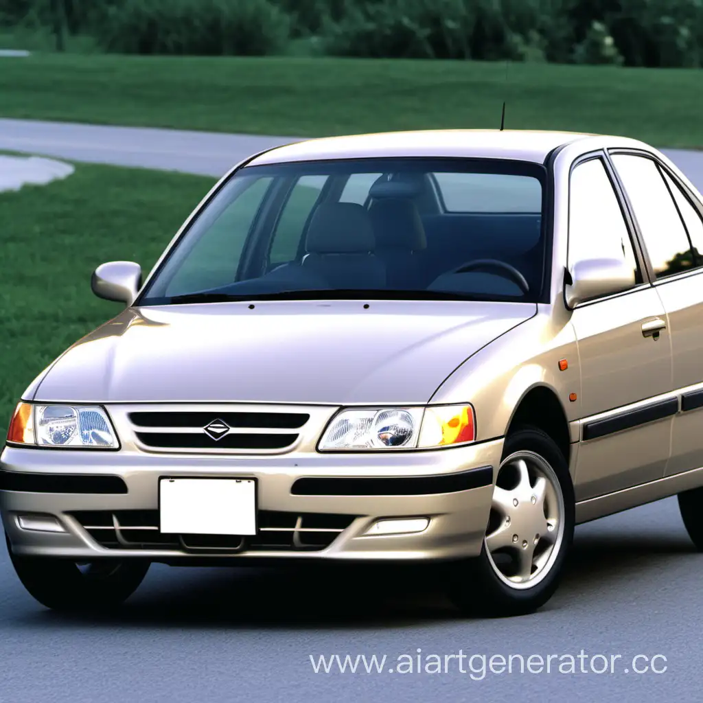 Classic-1999-Style-Compact-Sedan-Vintage-Car-Revival