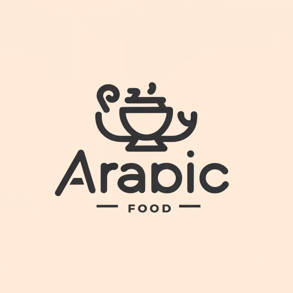 a logo design,with the text "arabic food", main symbol:logo for an Arabic food application that help the mother to know what to cook a dish for the day from ingredience  they have at home,Moderate,clear background