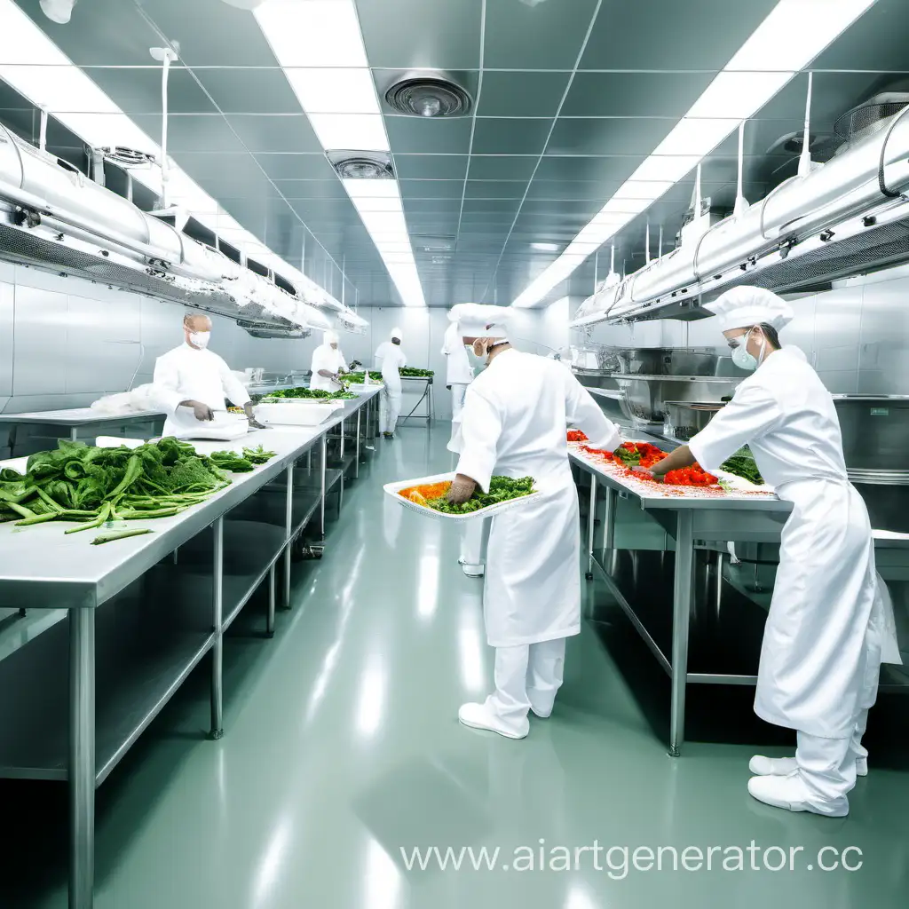 Professional-Chefs-Ensuring-Hygiene-Vegetable-Cleaning-in-Sterile-Environment