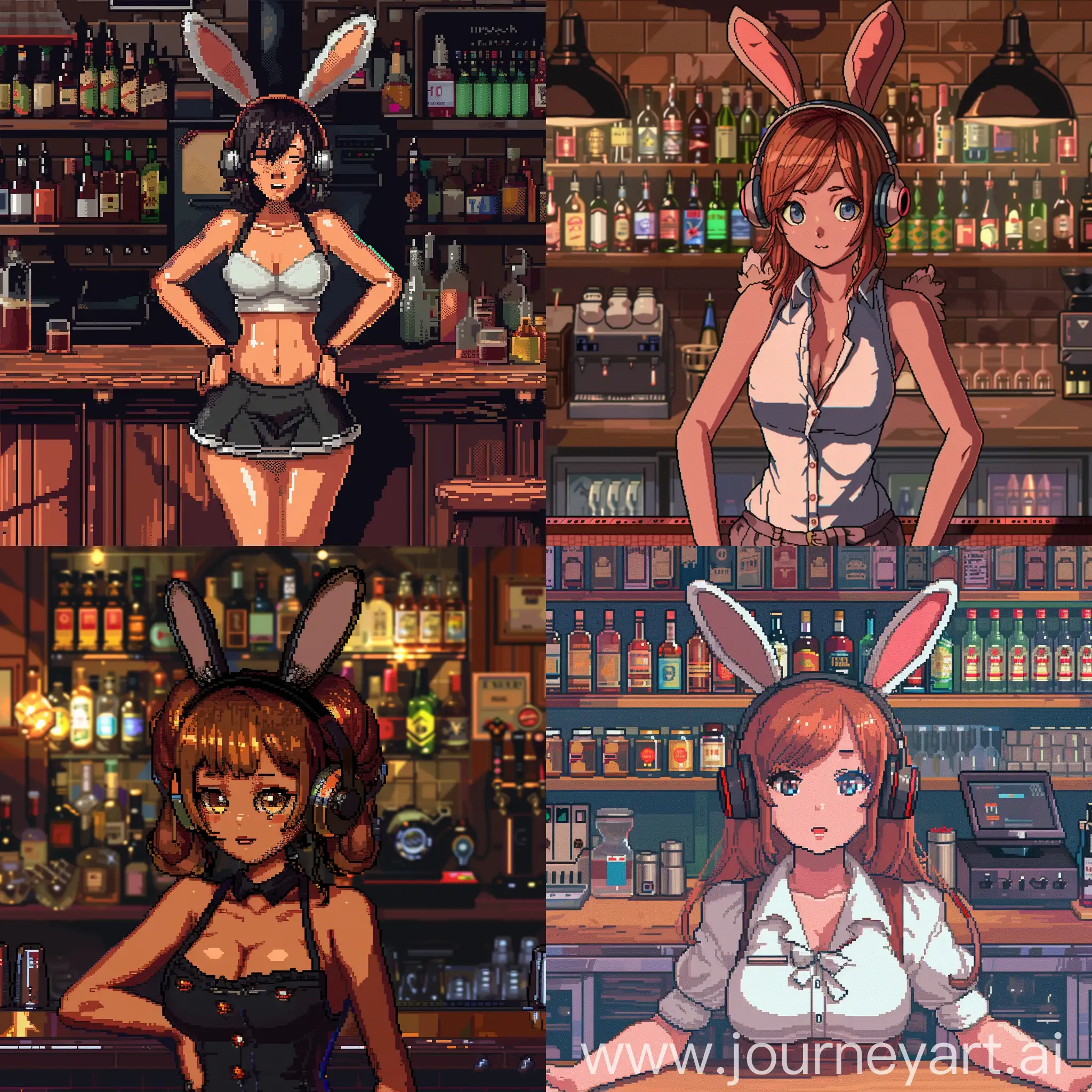 Pixel-Art-Anime-Girl-Bartender-with-Bunny-Headphones