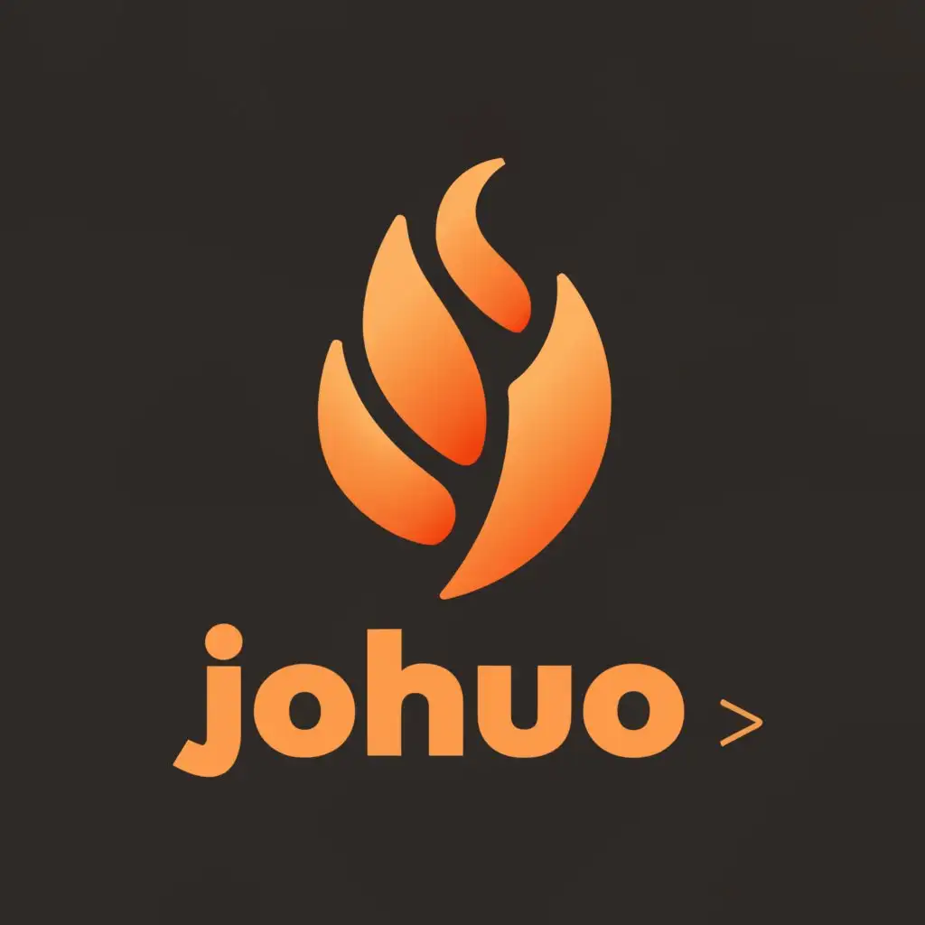 a logo design,with the text "johuo", main symbol:Pepper fire,complex,be used in Internet industry,clear background