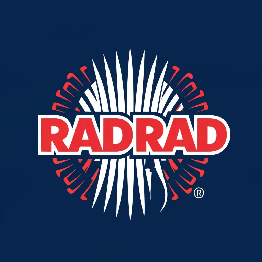 logo, logo RADRAD, radiator, Hot water, cold water, red and blue color, transparence background, with the text "RADRAD", typography, radiator, with the text "RADDAR", typography