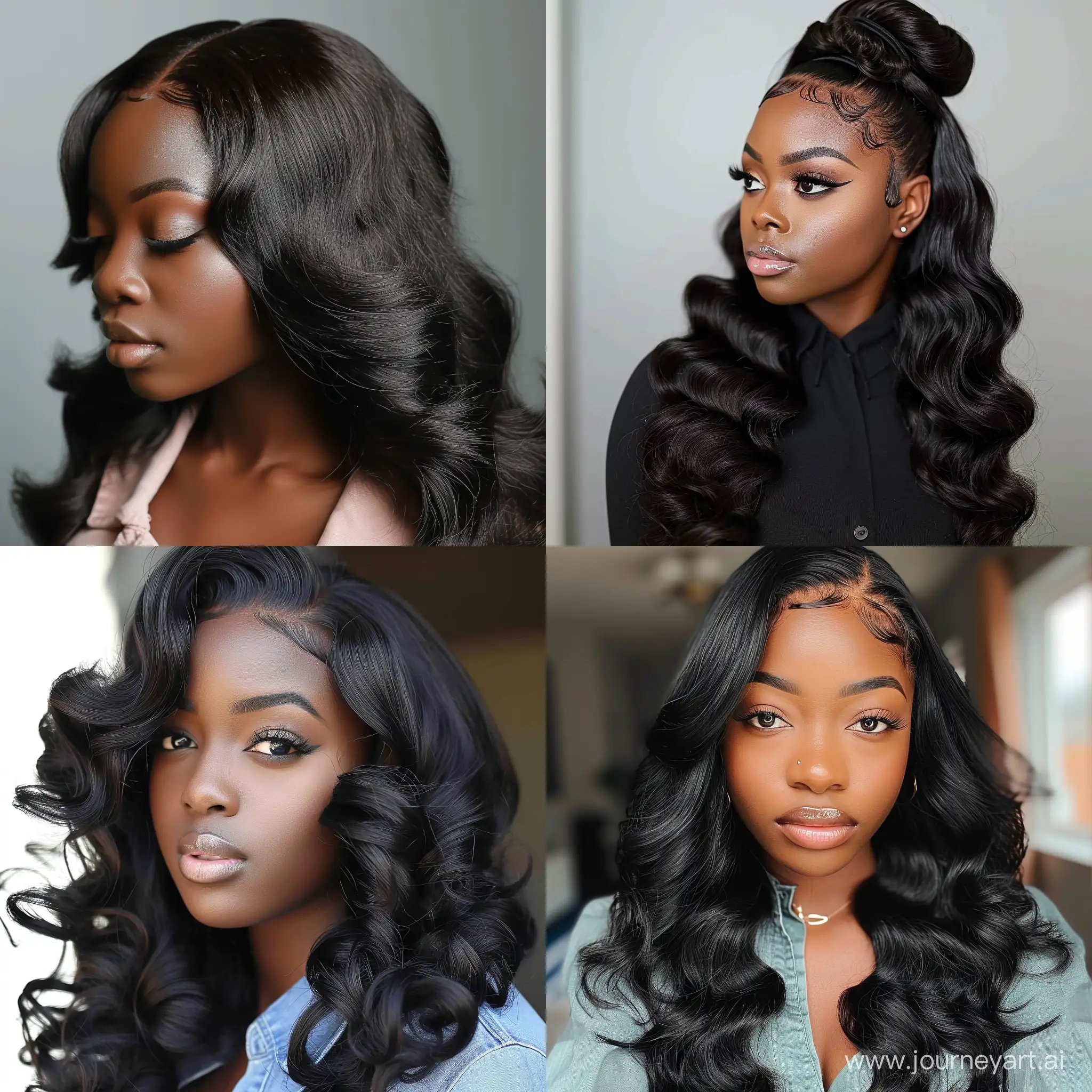 Black girl wearing beautiful hair extensions