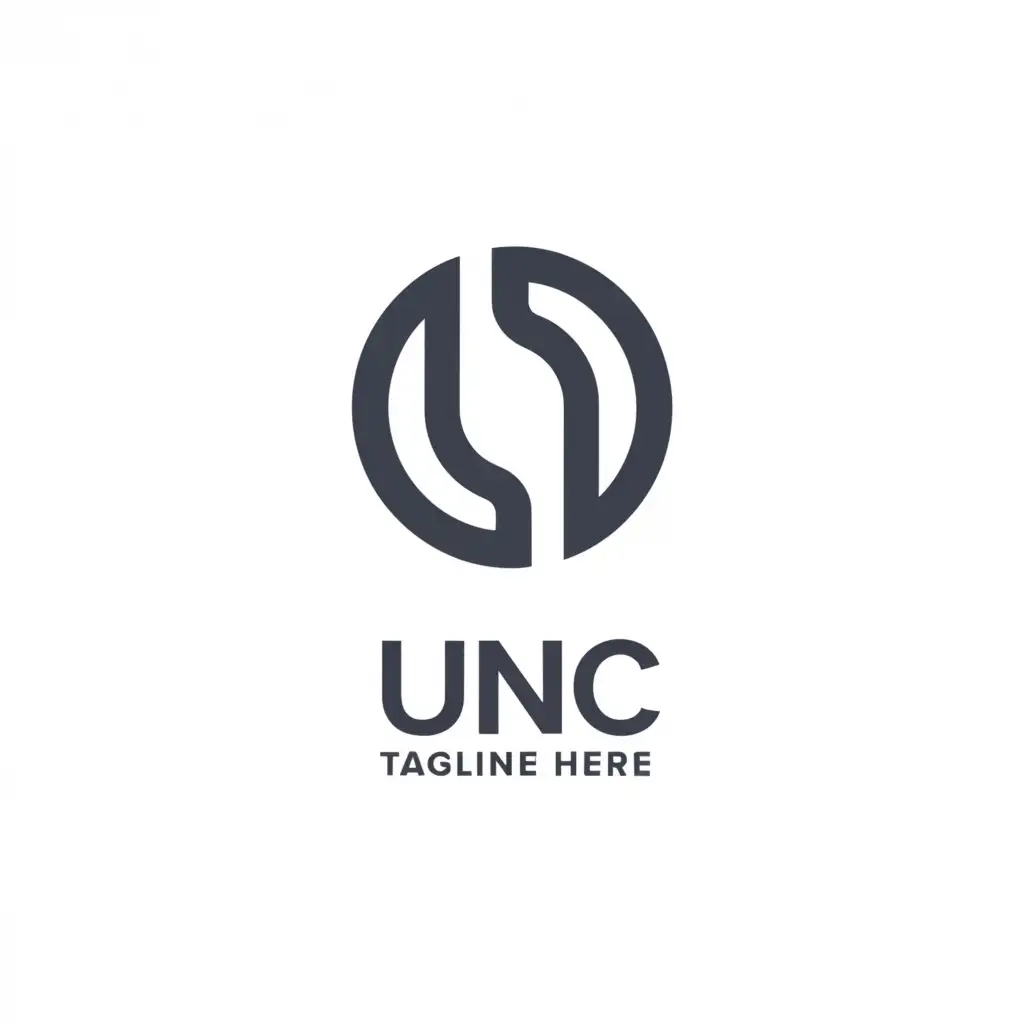 a logo design,with the text "unc", main symbol:circle,Minimalistic,be used in Technology industry,clear background