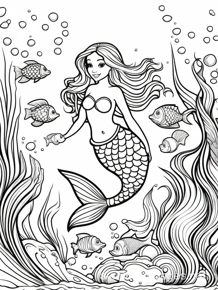 Ocean-Animals-Coloring-Page-for-Kids-Simple-Line-Art-on-White-Background