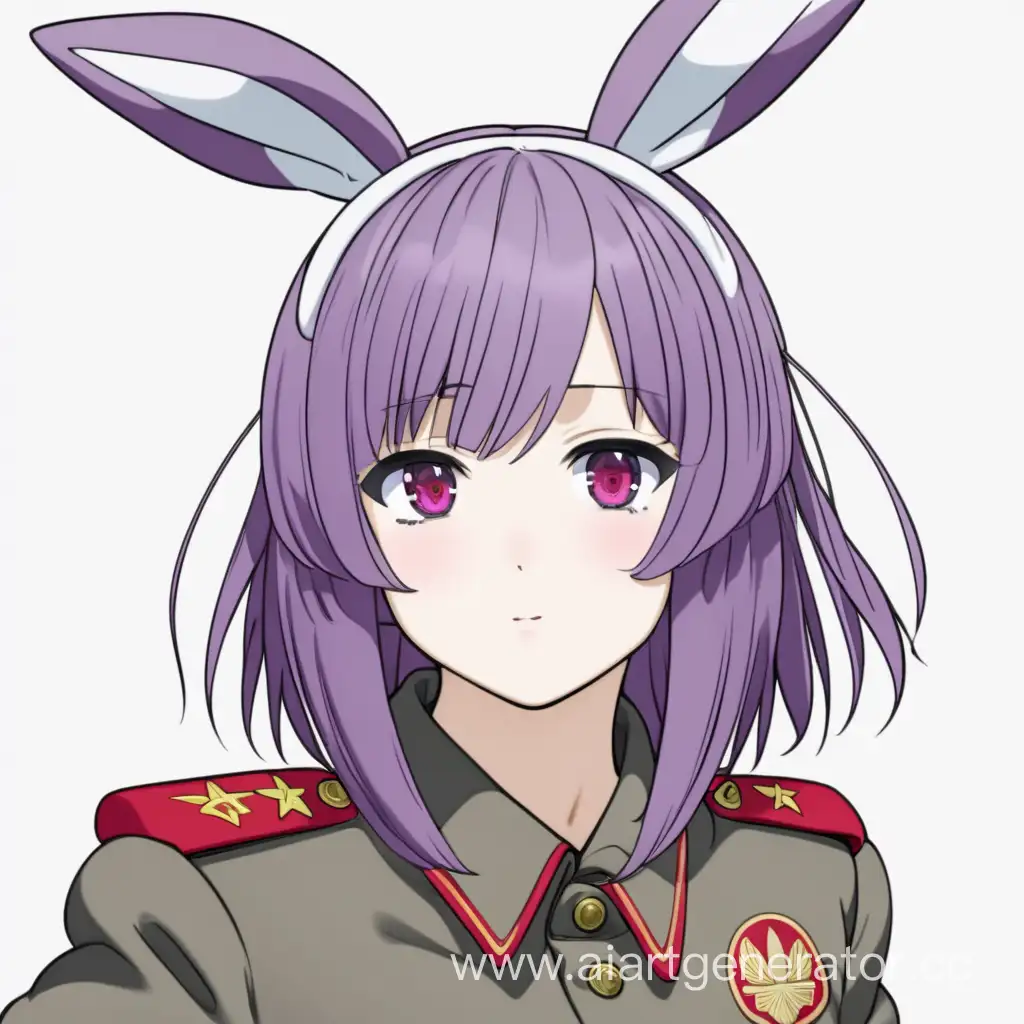 Sovietinspired-Anime-Girl-with-Purple-Hair-and-Bunny-Ears