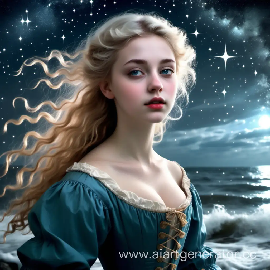 Обложка холодный берег , девушка,18 век , звезды ,
Романтика, волшебство, грусть