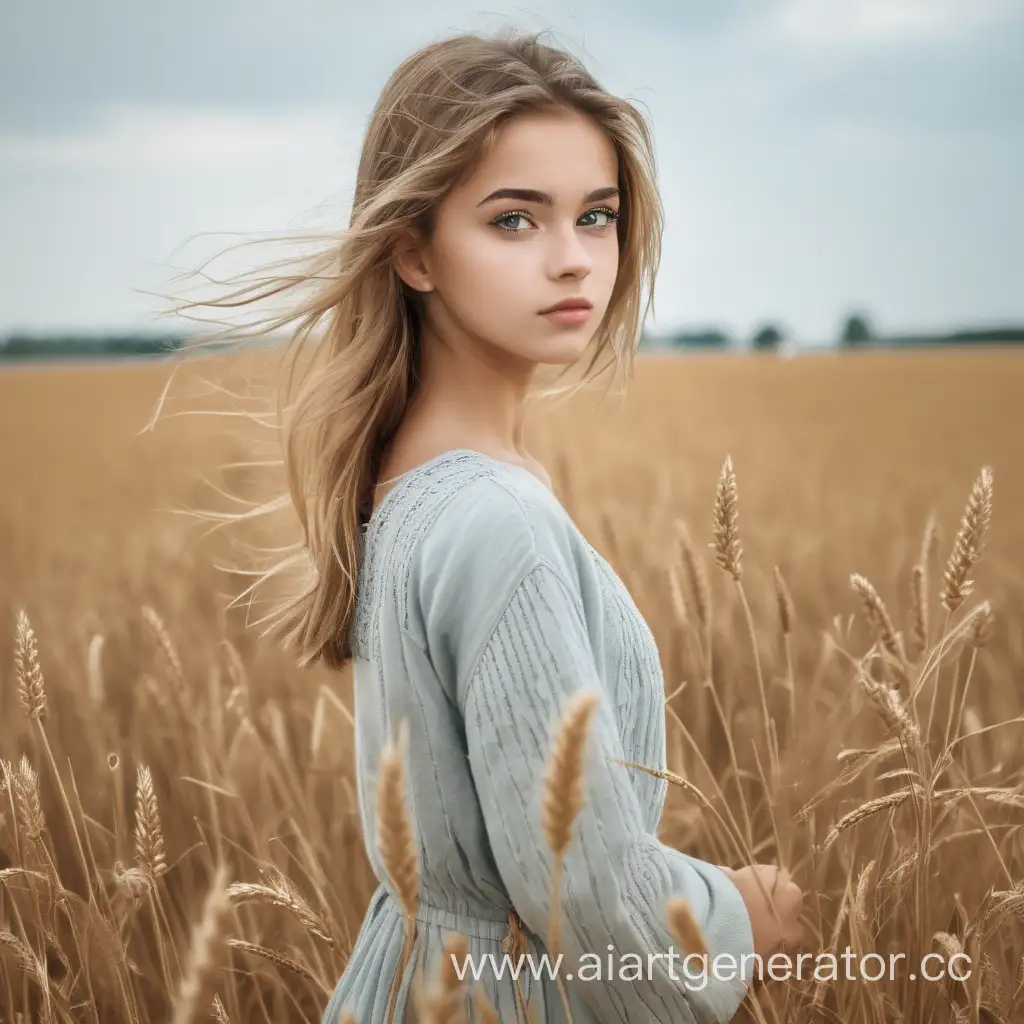 Serene-Beauty-Captivating-Girl-in-a-Picturesque-Field
