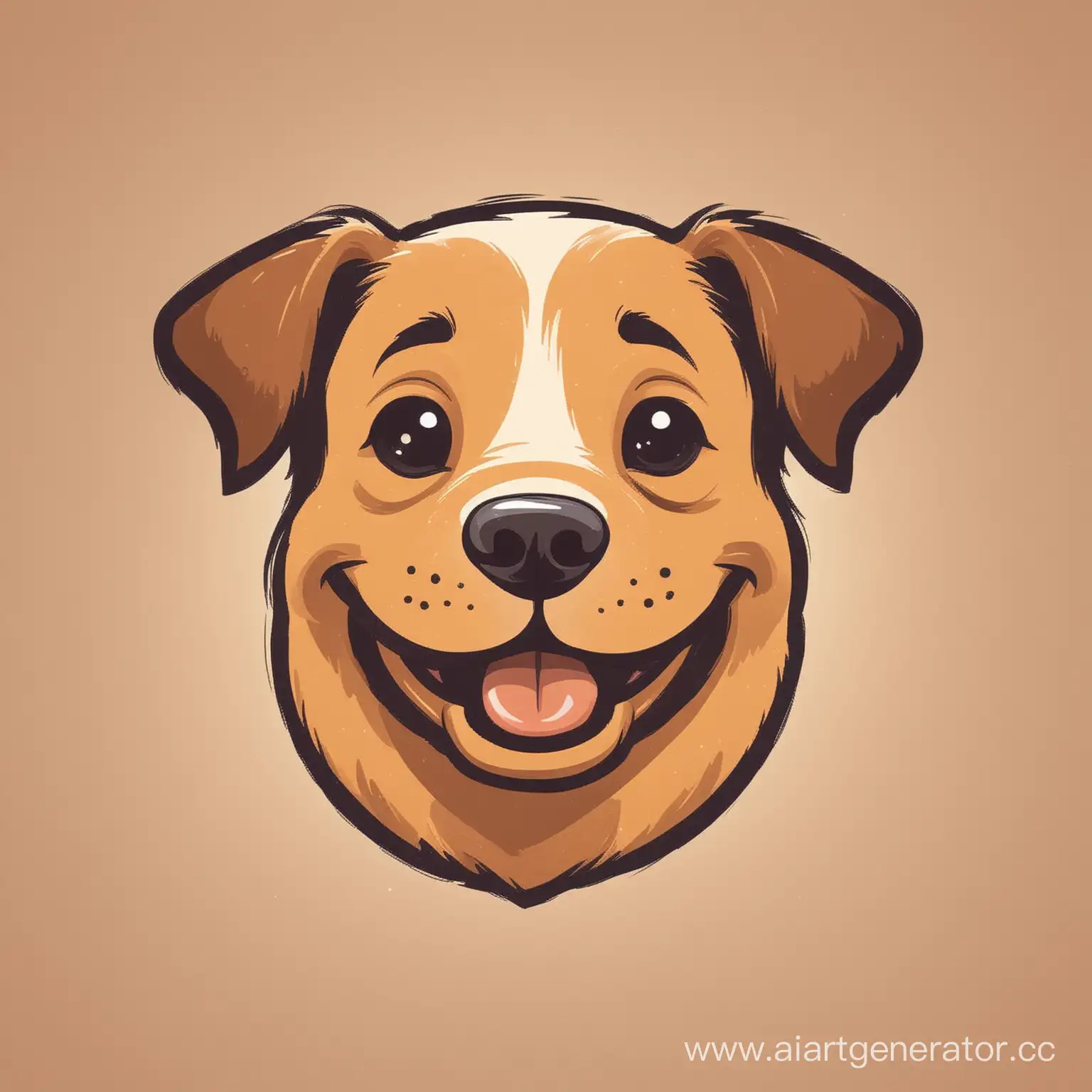 Vector-Style-Happy-Dog-Face-Logo-Design