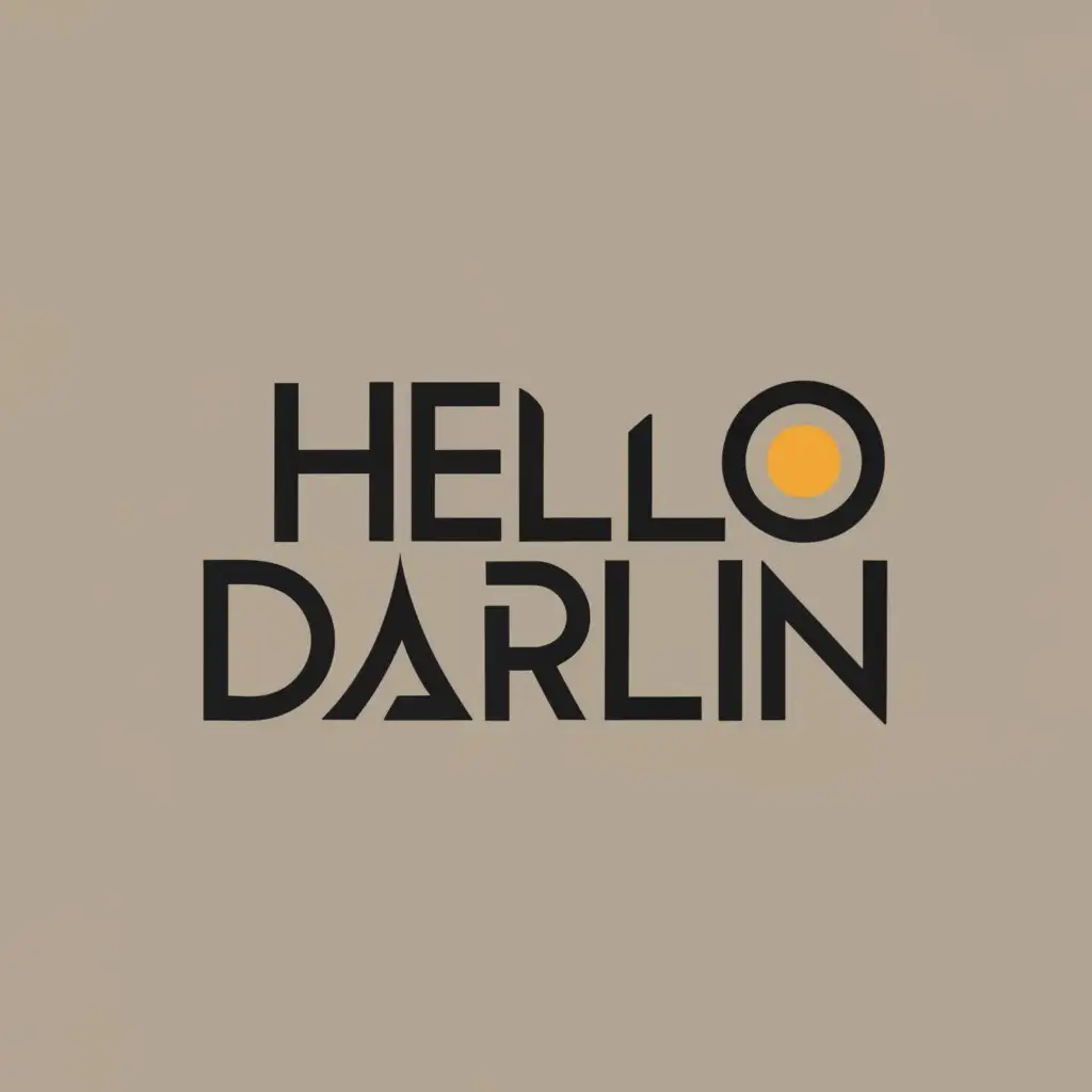 logo, Hello Darlin, with the text "Hello Darlin", typography