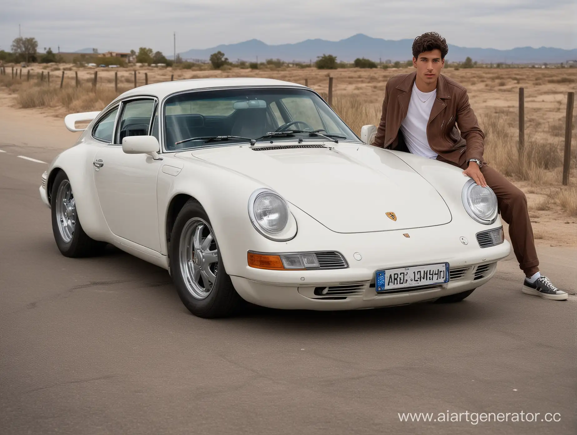 LatinoAmerican-Man-Standing-Beside-His-Porsche