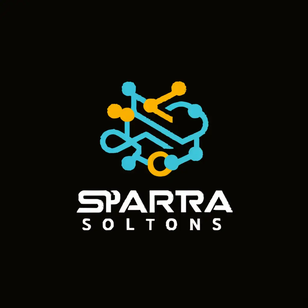 a logo design,with the text "sparta solutions", main symbol:technologie web solving,Moderate,be used in Technology industry,clear background