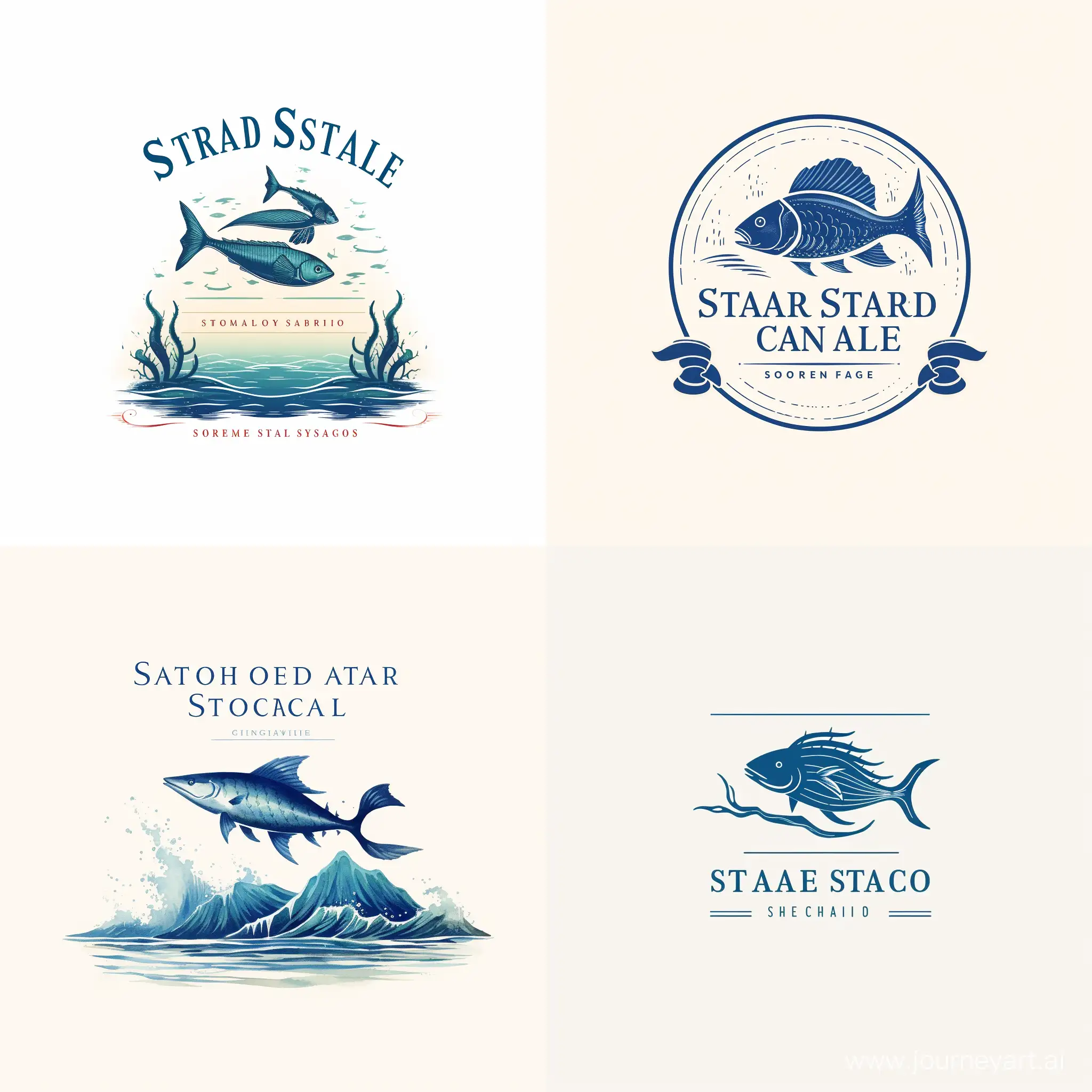 сгенерируй логотип для магазина морепродуктов
