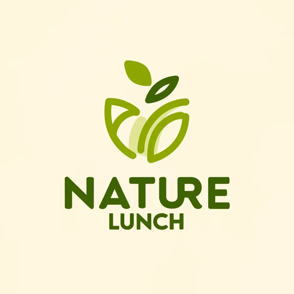 a logo design,with the text "Nature Lunch", main symbol:Leaf, Apple,Moderate,be used in Home Family industry,clear background