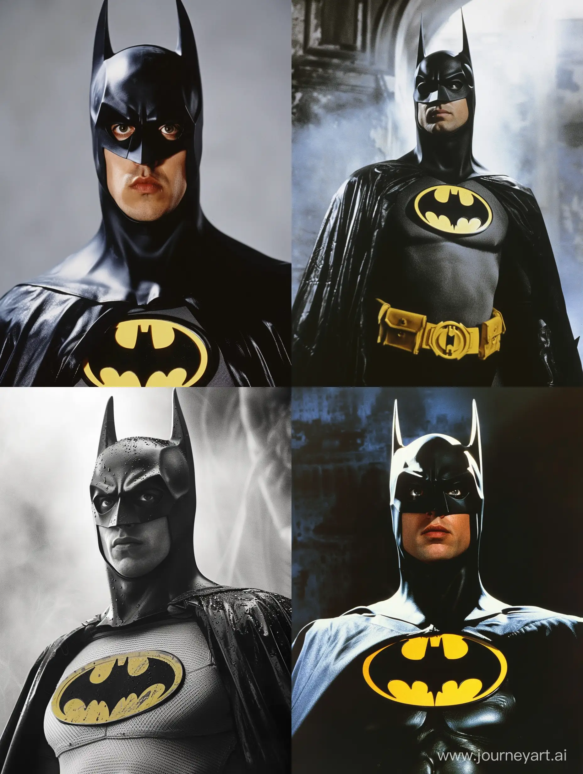 Christian Bale as Batman in white Movie 80s