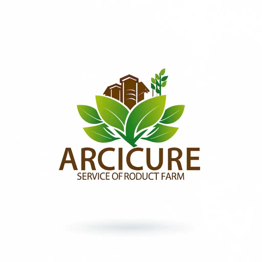 logo, 3d Design, with the text "Agriculture Service of Product Farm", typography
