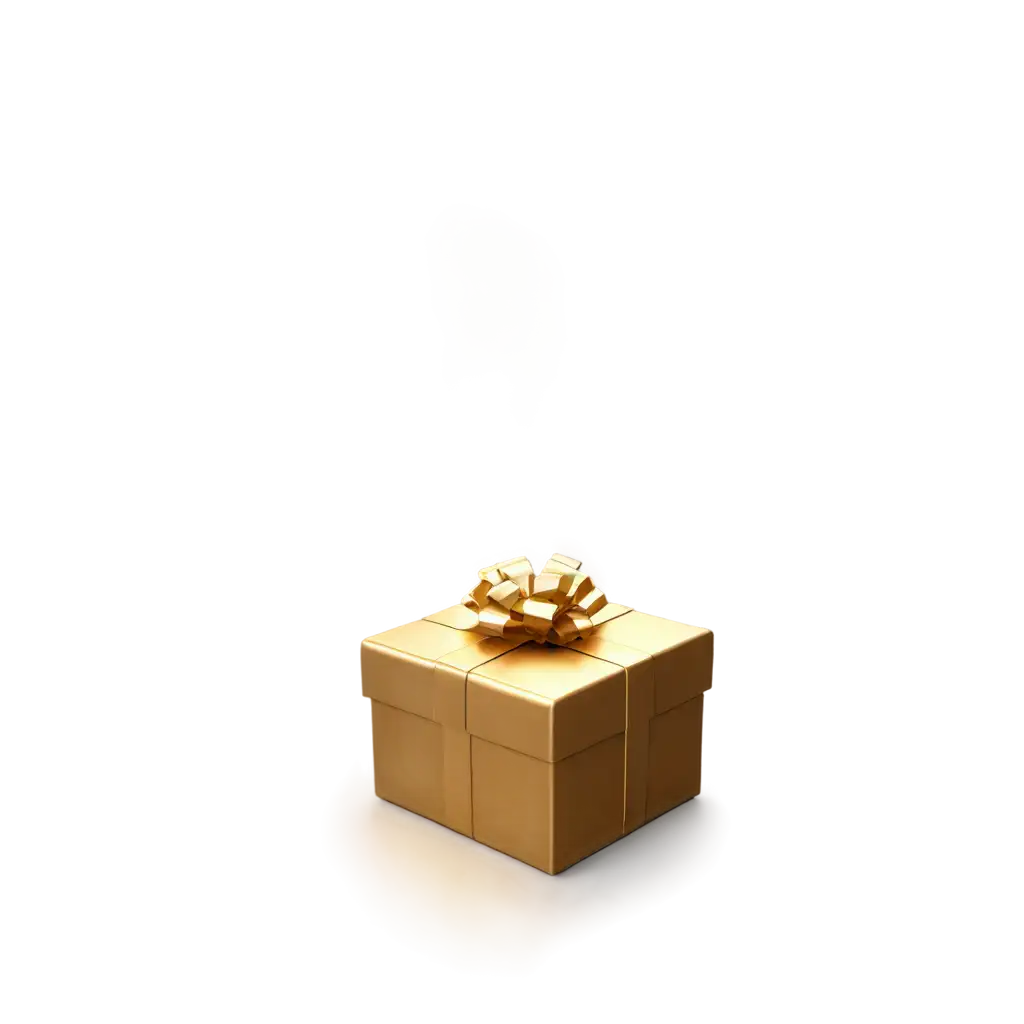 3d golden gift box