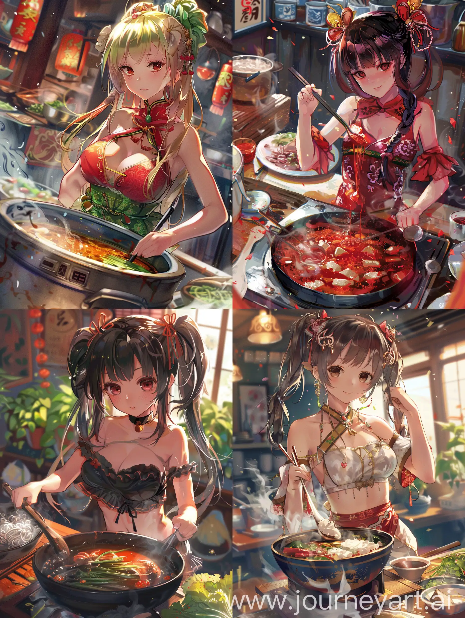 Vibrant-Hot-Pot-Girl-Enjoying-Spicy-Delicacies