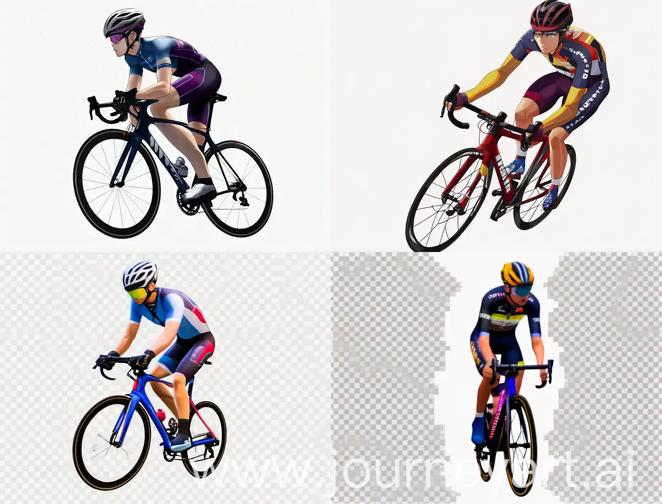 Frontal cyclist picture PNG material

