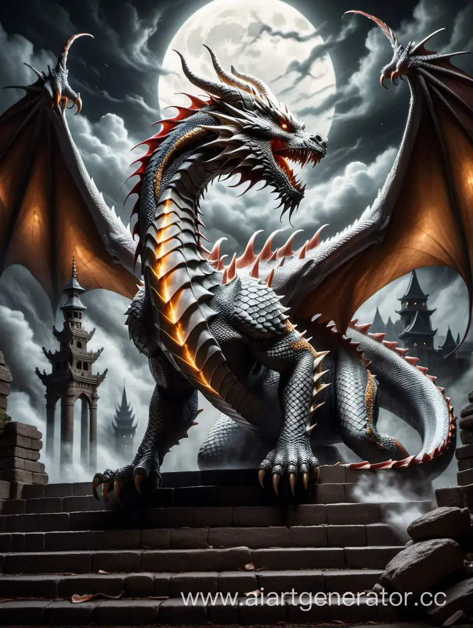 Majestic-White-Dragon-with-Flames-and-Ancient-Ruins
