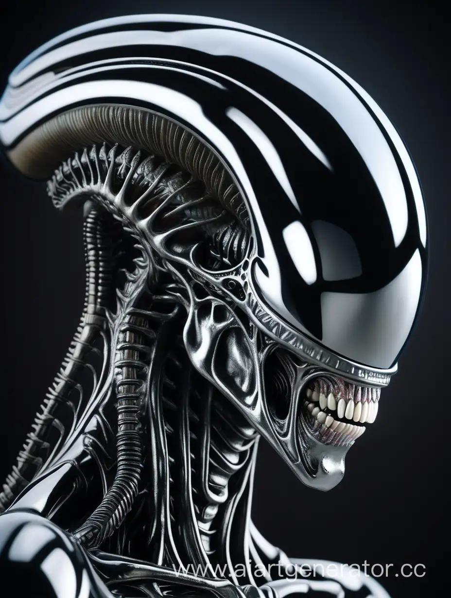 "Intdatng Xenomorph:4:1 RFKTR-style headshot, a masterwork by H.R. Giger, invoking a profound sense of wonder. The algorithm employed brings forth intricate details and realism, creating a mesmerizing portrayal."King Xenomorph RFKTR-style headshot, looking at the viewer, a masterwork by H.R. Giger, invoking a profound sense of wonder. The algorithm employed brings forth intricate details and realism, creating a mesmerizing portrayal.  laser painted with vibrant oils, realistic art by Maciej Kuciara,hajime sorayama, cgsociety, behance hd, alien art, illustration, perfectly centred, neo-expressionist oil paint, centred, posing portrait by Maciej Kuciara, hajime sorayama,render style (3DMM_V12) 3DMM, slick bold design, clean glossy lines, digital illustration, gloss finish, hulk aesthetic, impeccable detail, awesome visual impact, endowed with gloss finish, bathed in volumetric lighting, refined in 4d, infused with global illumination and precise line art, softened through macros, executed with V-Ray, epitome of visionary art, nuanced by elegant perfectionism and pop art consumerism infused, Add_Details_XL-fp16 algorithm with octane 4d rendering, aw0k euphoric style mugshot rfktrstyle --niji 50 --testp --q 50 --chaos 50,