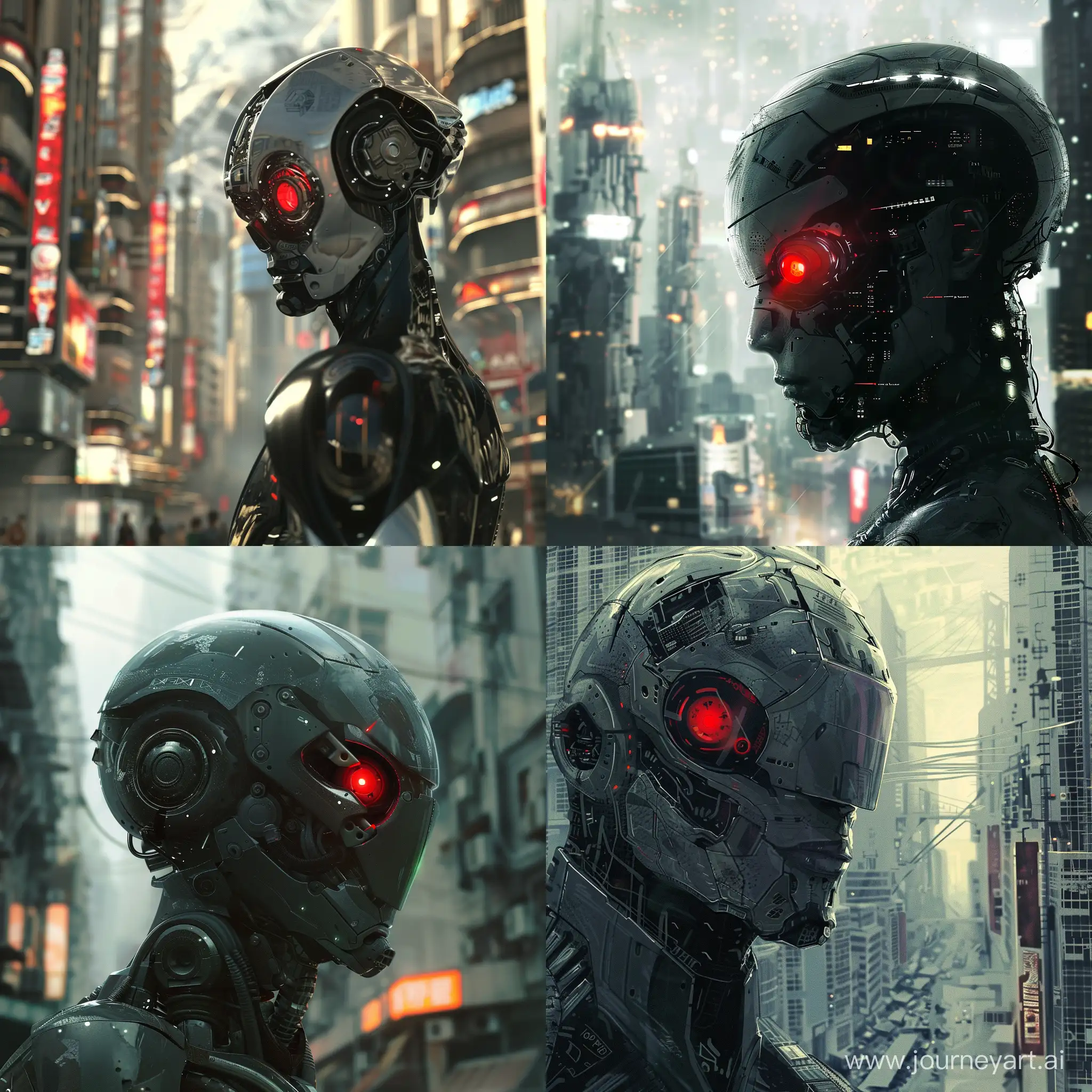 Futuristic-Cityscape-with-RedEyed-Cyborg